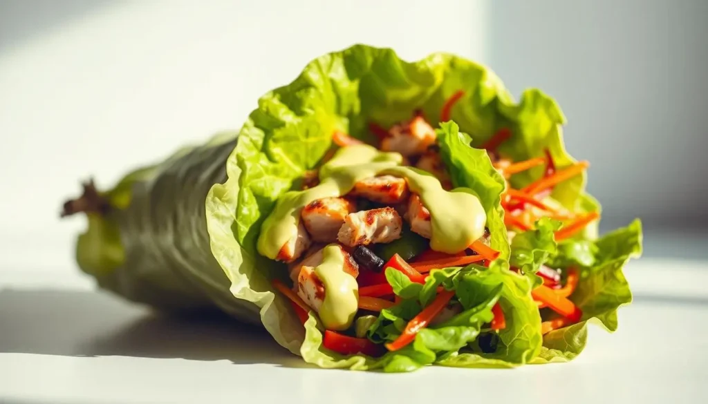 healthy lettuce wraps Healthy lettuce wraps filled with fresh ingredients for a light meal
